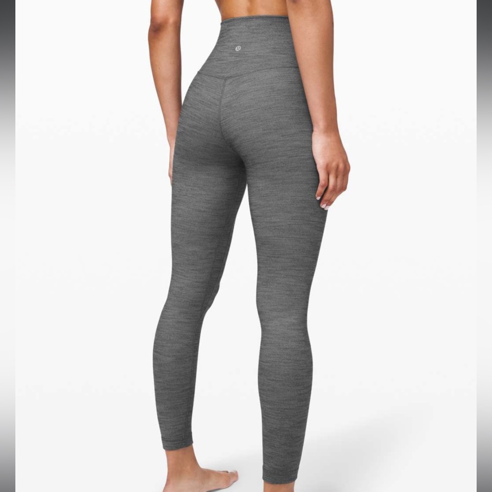 Lululemon Align Pant II Mini Heathered Herringbone Heathered Black White